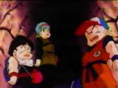 Kuririn, Bulma, and Gohan at Planet Namek